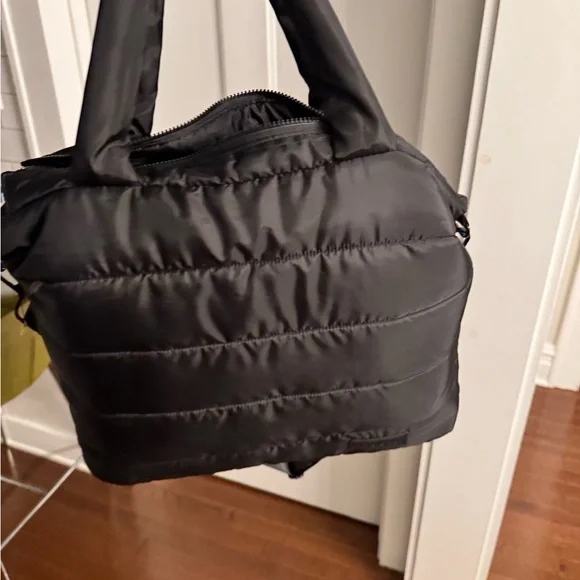 BUGATTI Black Quilted Tote Bag